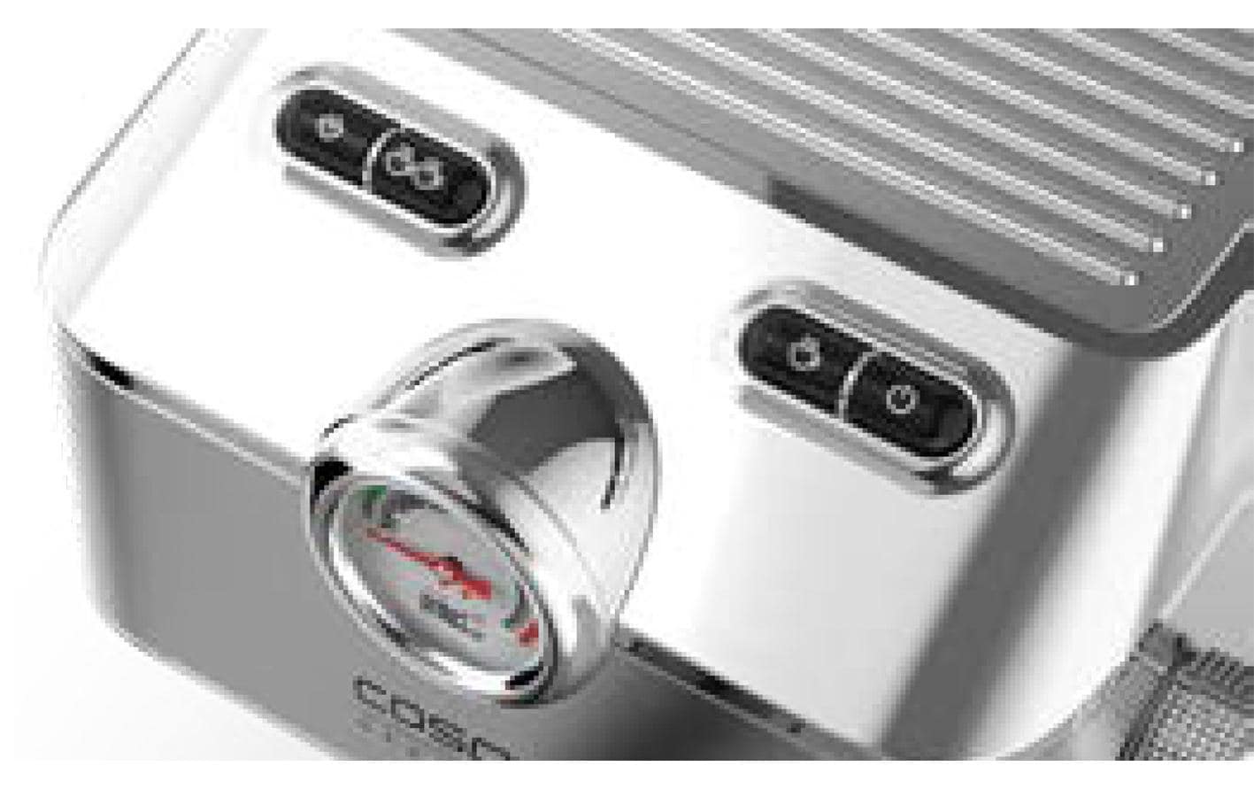 Siebträgermaschine Espresso Gourmet Silber<br>Design Siebträgermaschine