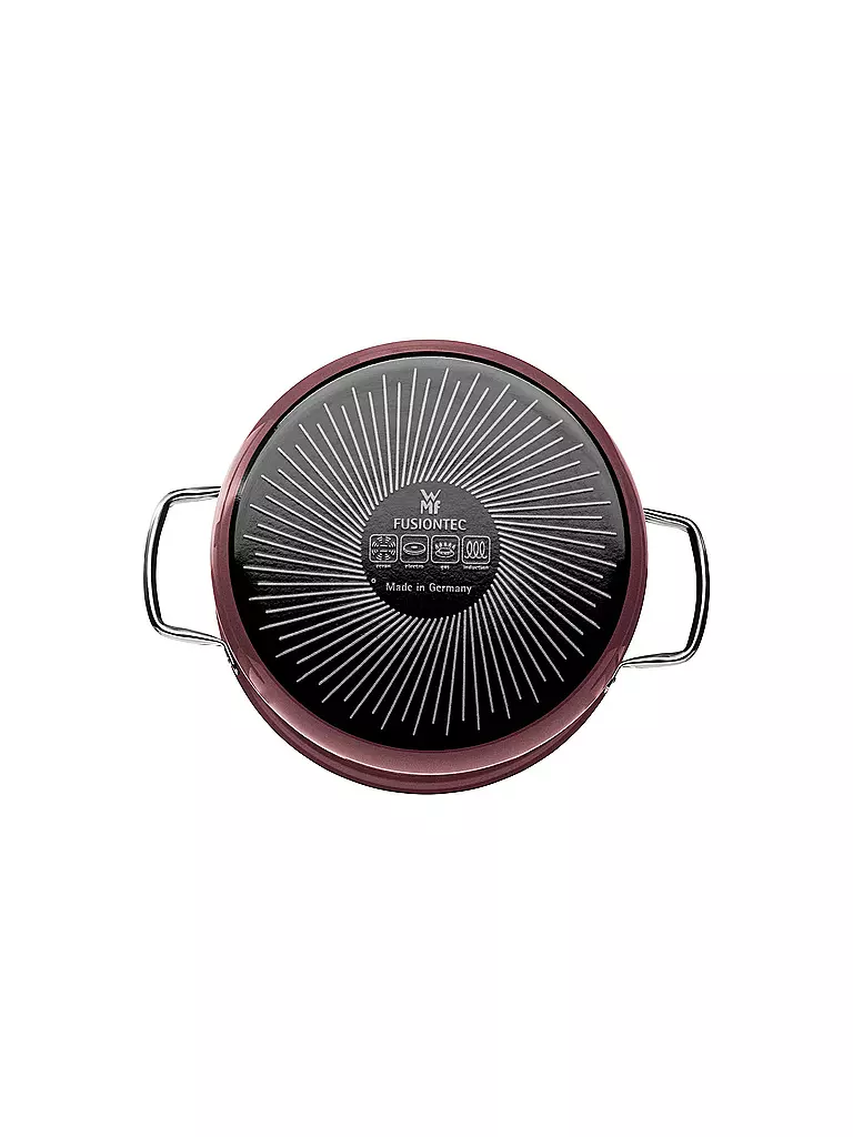 WMF Fusiontec Mineral Fleischtopf mit Glasdeckel 24cm/6,4L Rose Quartz beere