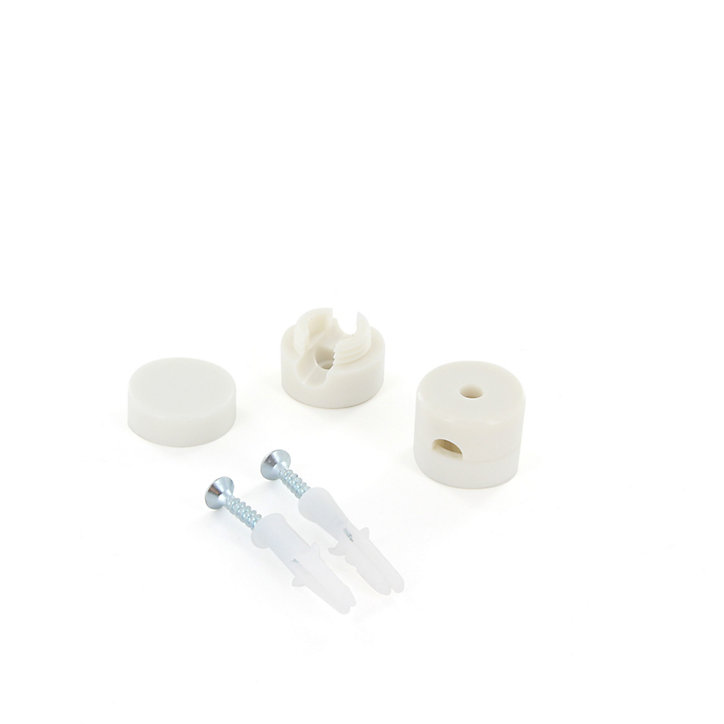Fixation au mur universelle pour passage du câble blanc L.1,8 x l.2 cm