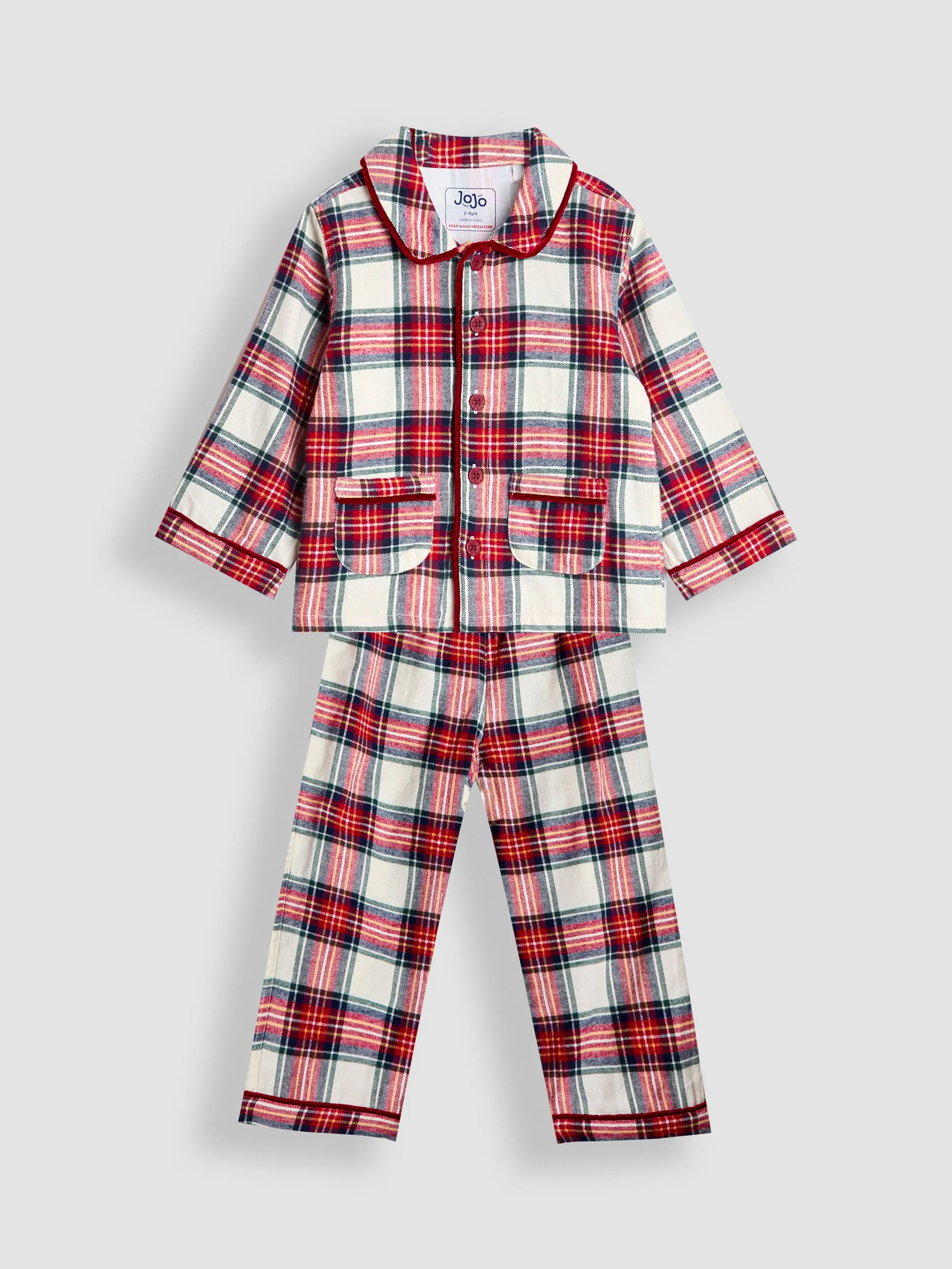 JoJo Maman Bébé - Geweven geruite pyjama
