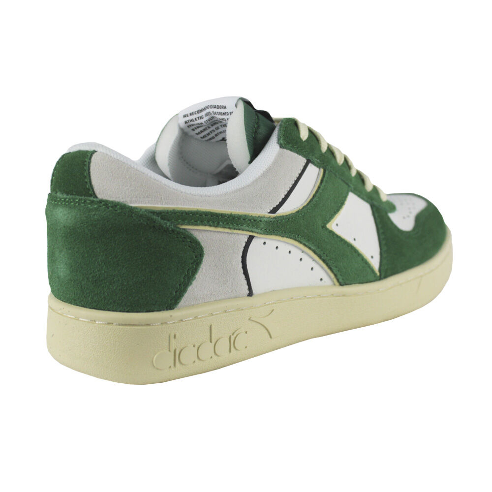Zapatillas Diadora Magic Basket Low Suede Couro 501.178565 01 C1912 Amazon/branco