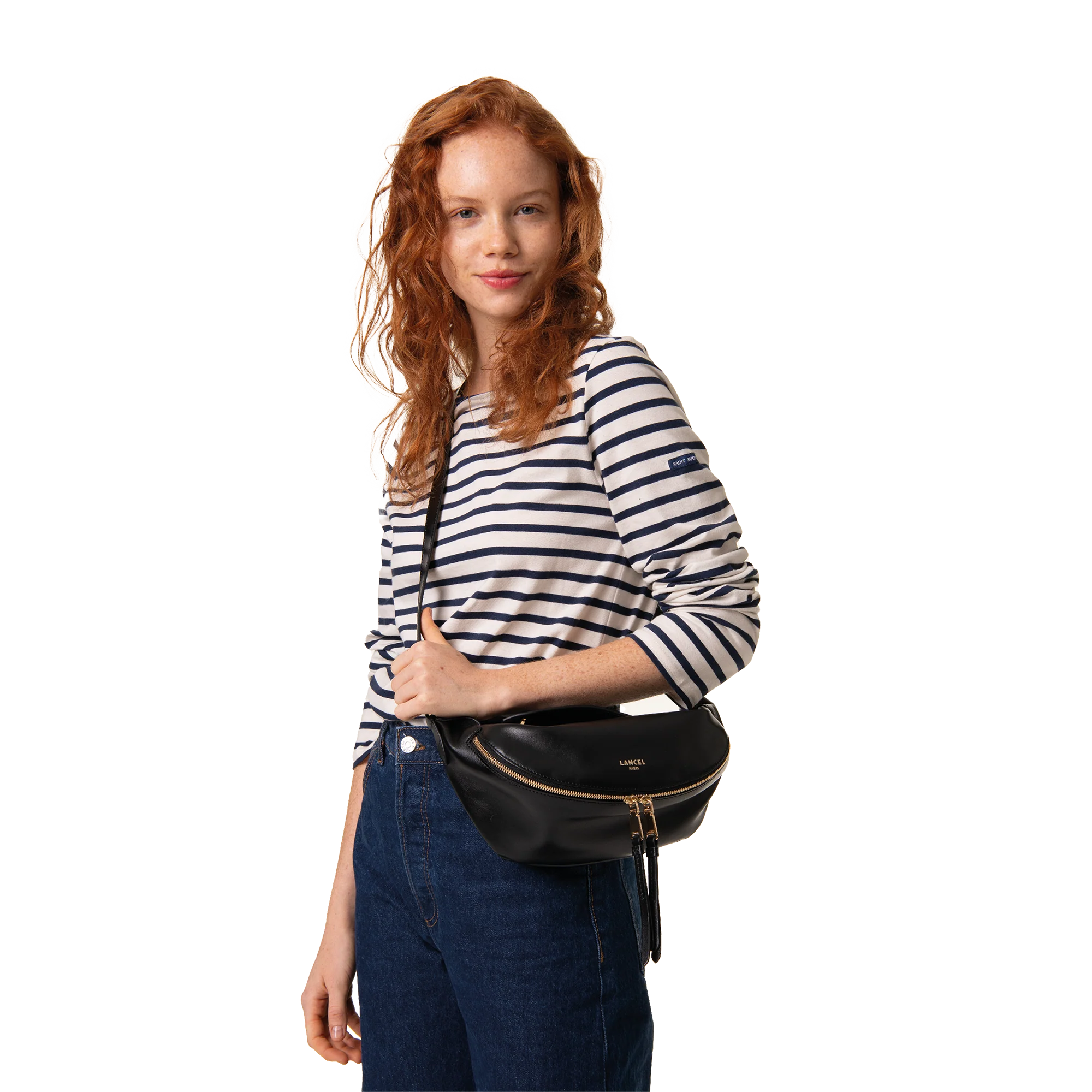 Sac porté croisé S Origami de Lancel-Noir