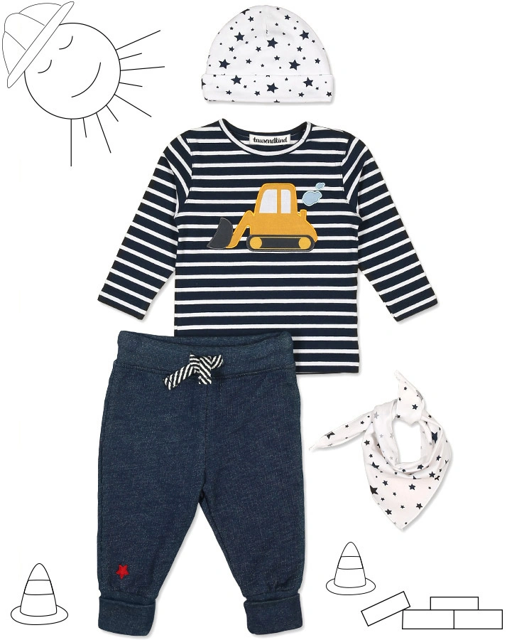 Sweathose BABY RUNNER in jeansblau