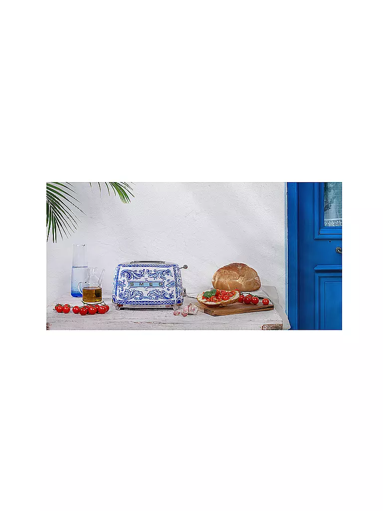 SMEG Toaster 2 Scheiben Dolce & Gabbana TSF01DGBEU Blu Mediterraeo blau