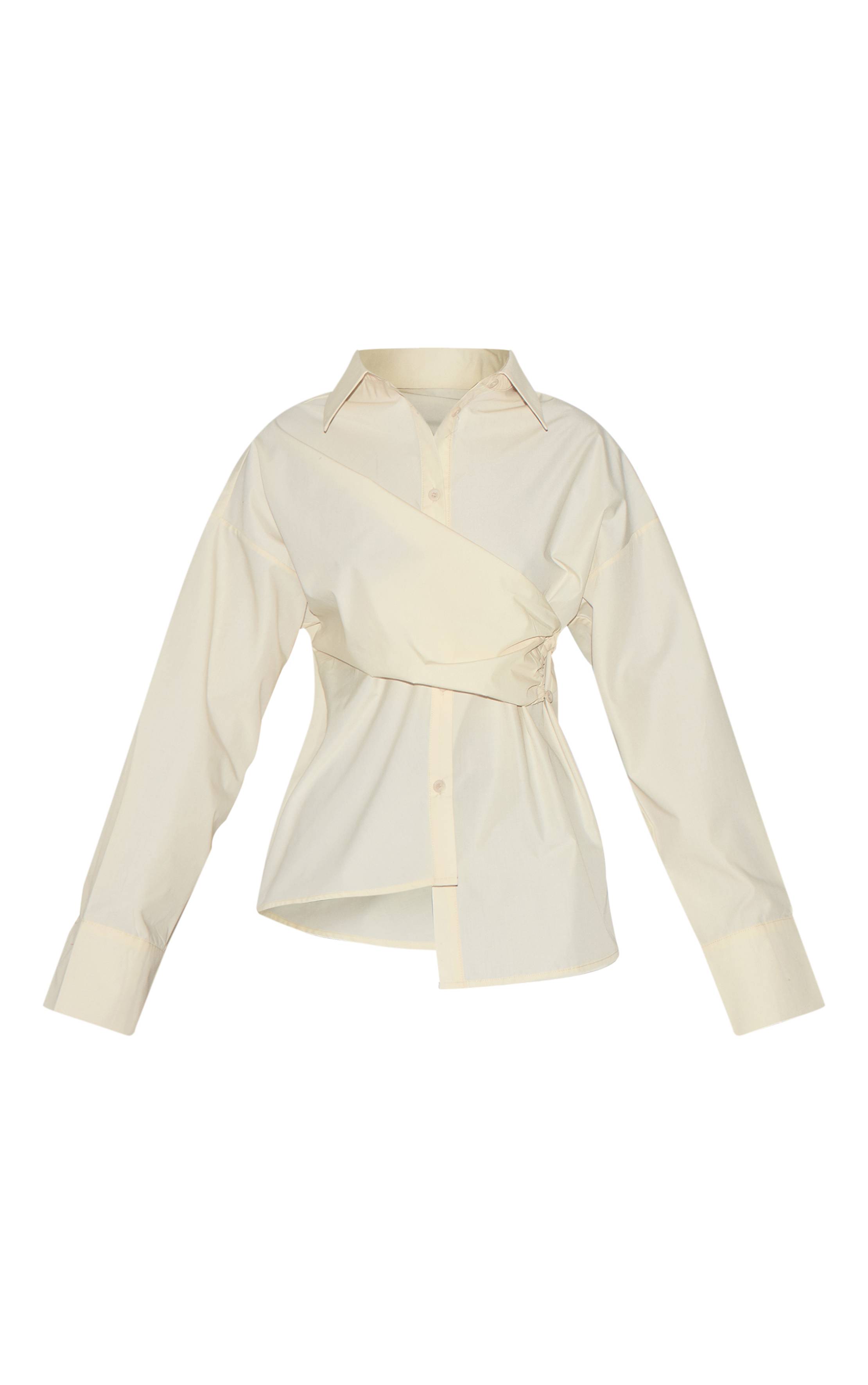 Citron Chemise Drapée Asymétrique