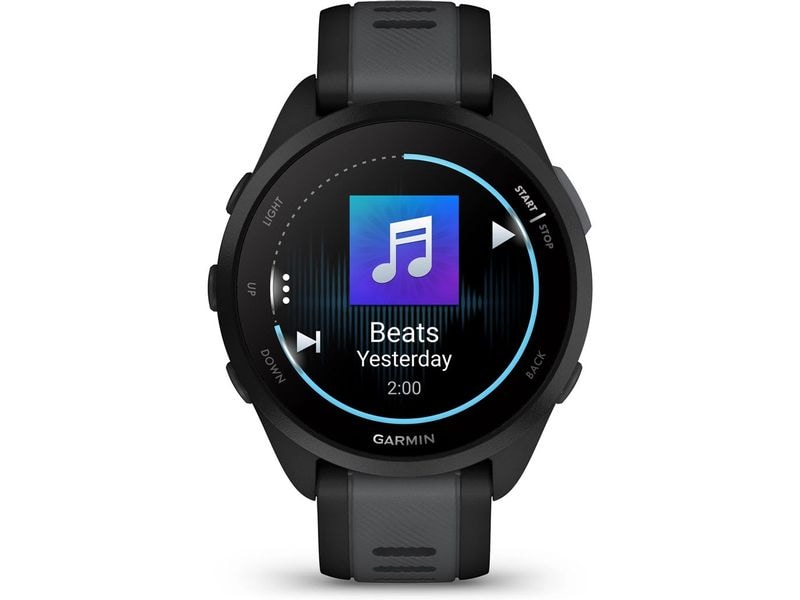 GARMIN Sportuhr Forerunner 165 Dunkelgrau/Schwarz Smarte Laufuhr