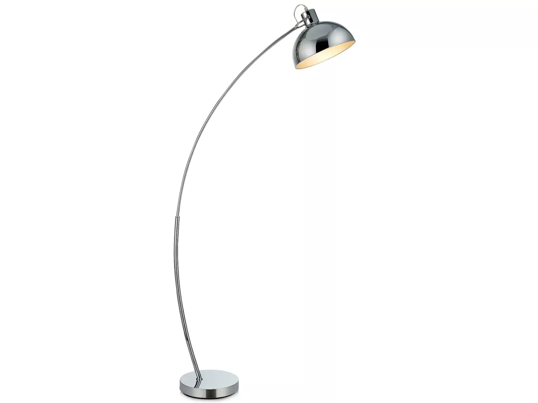 Lampadaire Arco métal arc lampe de salon sur pied arc intérieur chrome