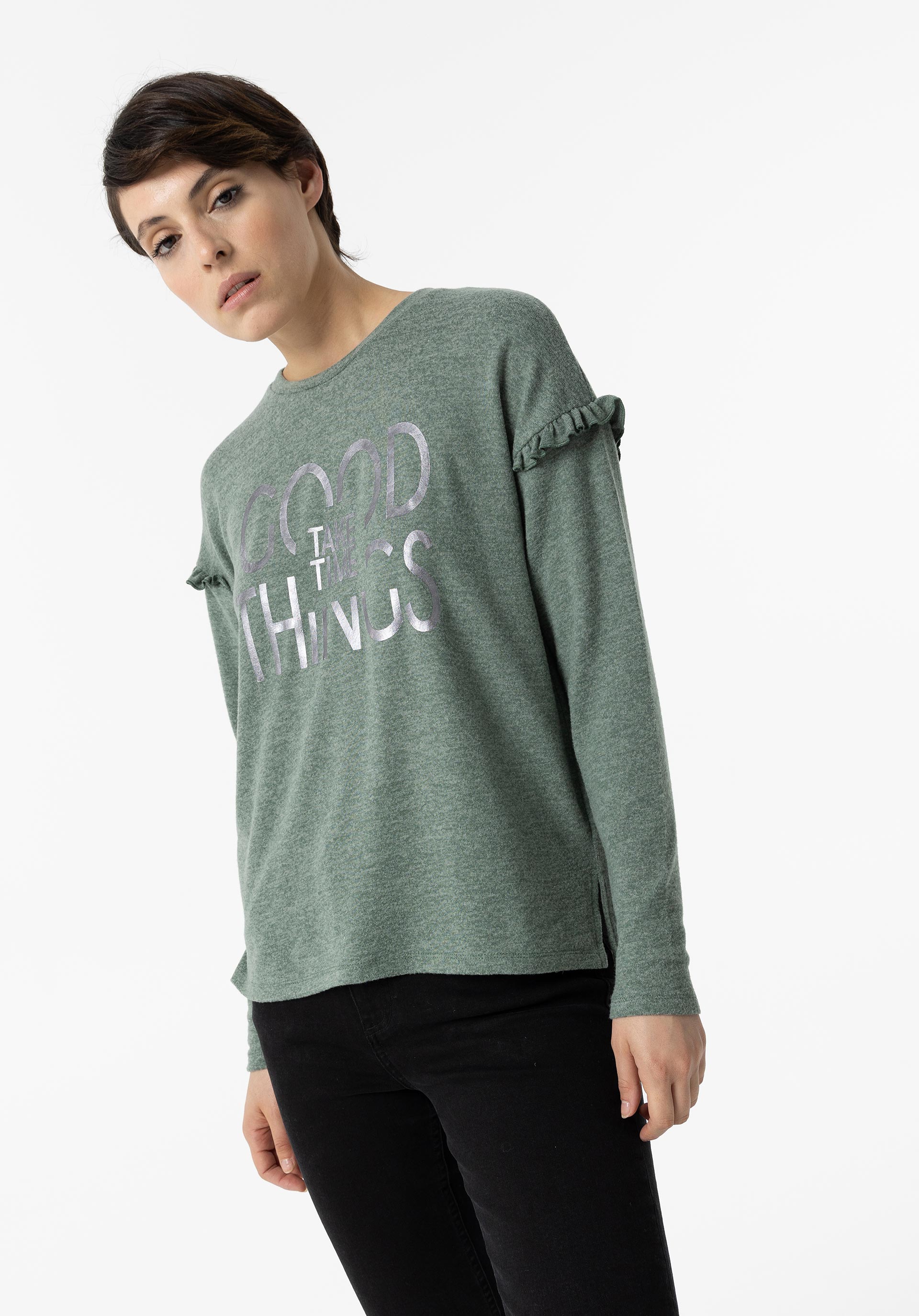 T-shirt Toque Suave com Mensagem