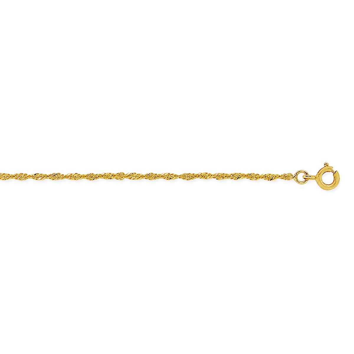 Chaîne Brillaxis maille singapour 1.6mm or 9K