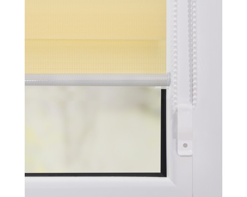 Lichtblick dubbel rolgordijn, zonder boren, geel, 45x150 cm, inclusief klembeugels