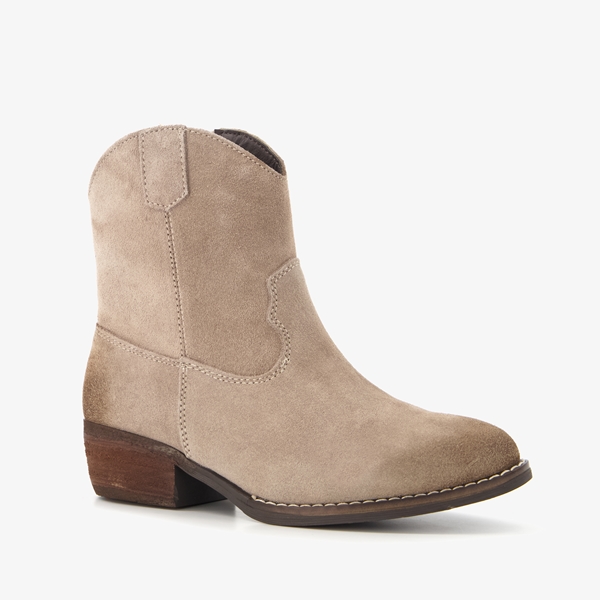 TwoDay meisjes western enkellaarsjes beige
