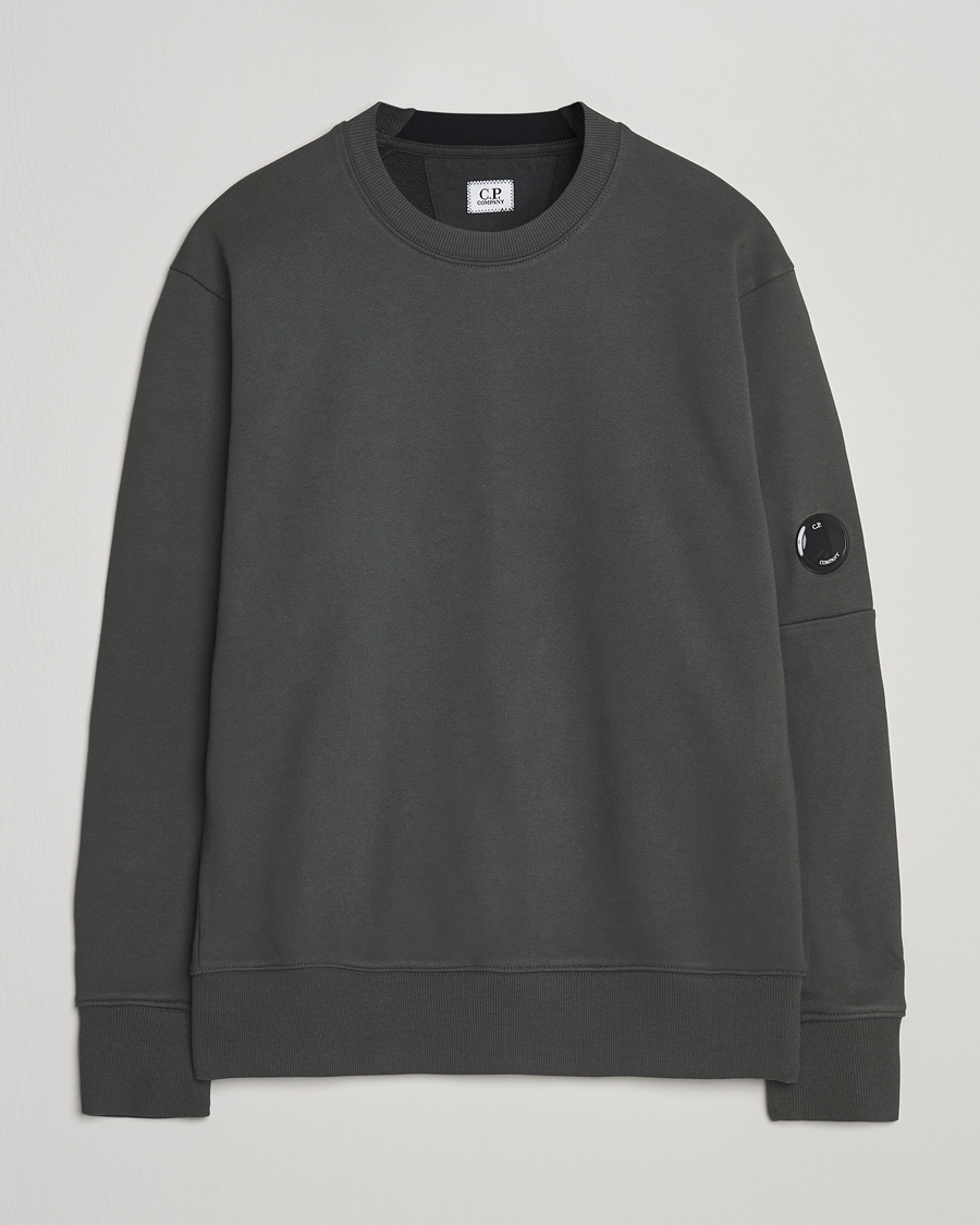 C.P. Company Diagonal Raised Fleece Lens Sweatshirt Grey