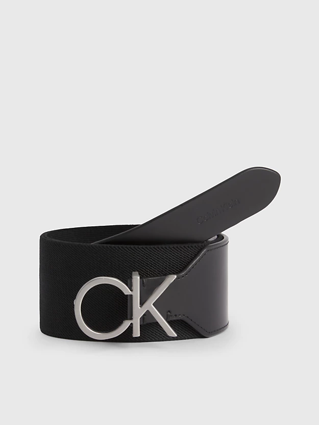 Cinto de couro com logotipo