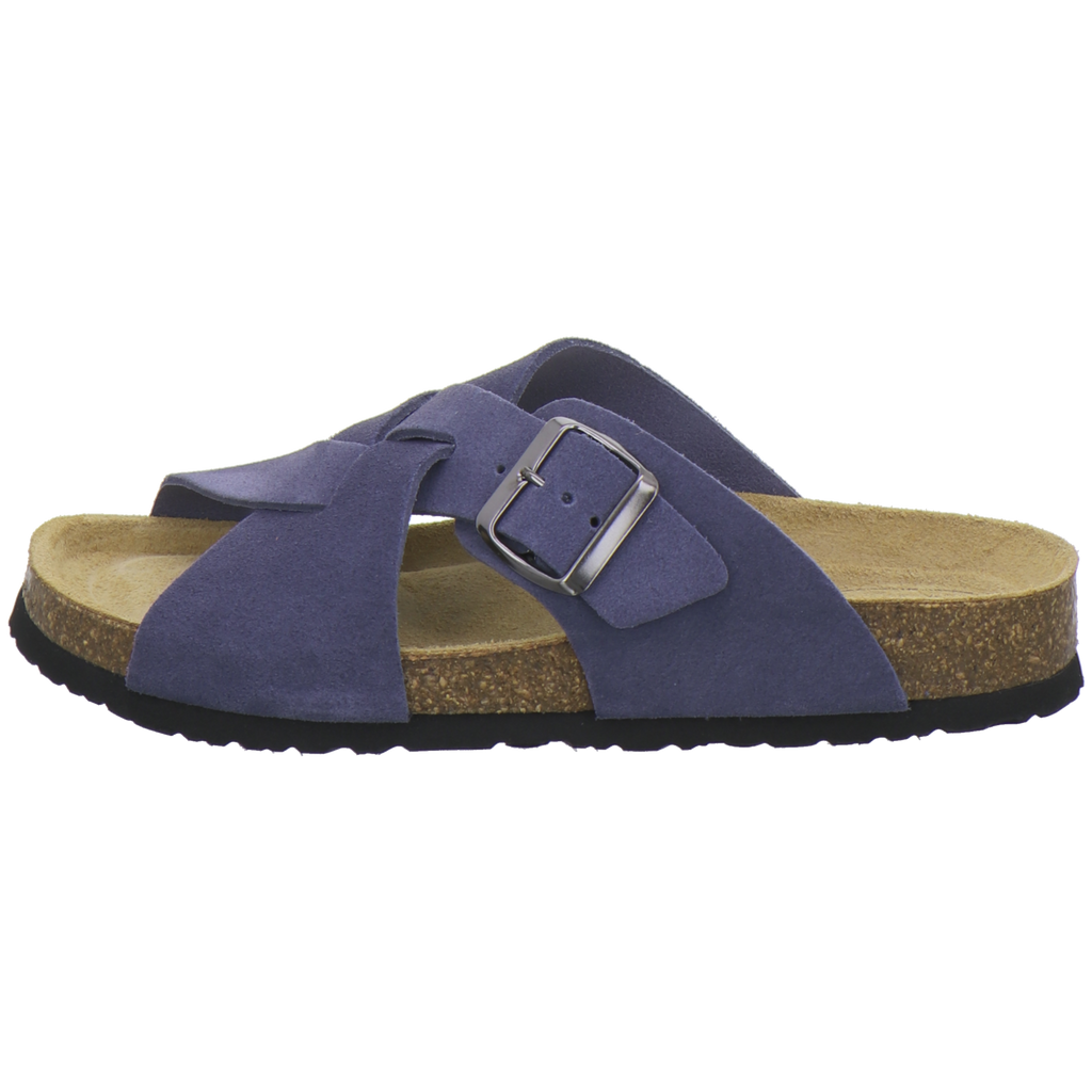 modische Pantoletten Damen Kralle azzurro