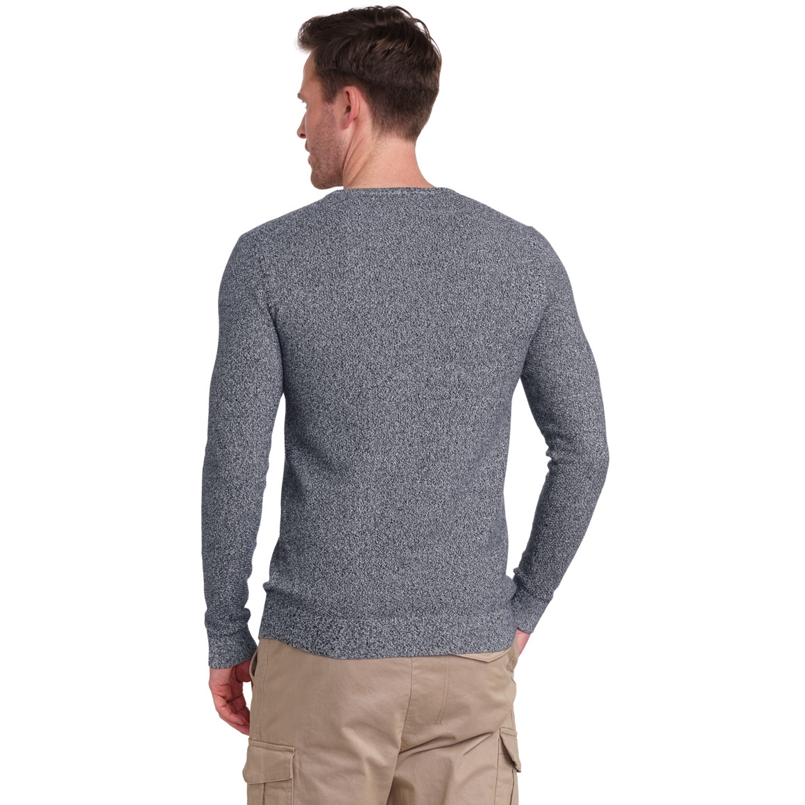 VanVaan Denim Herren Pullover meliert schwarz