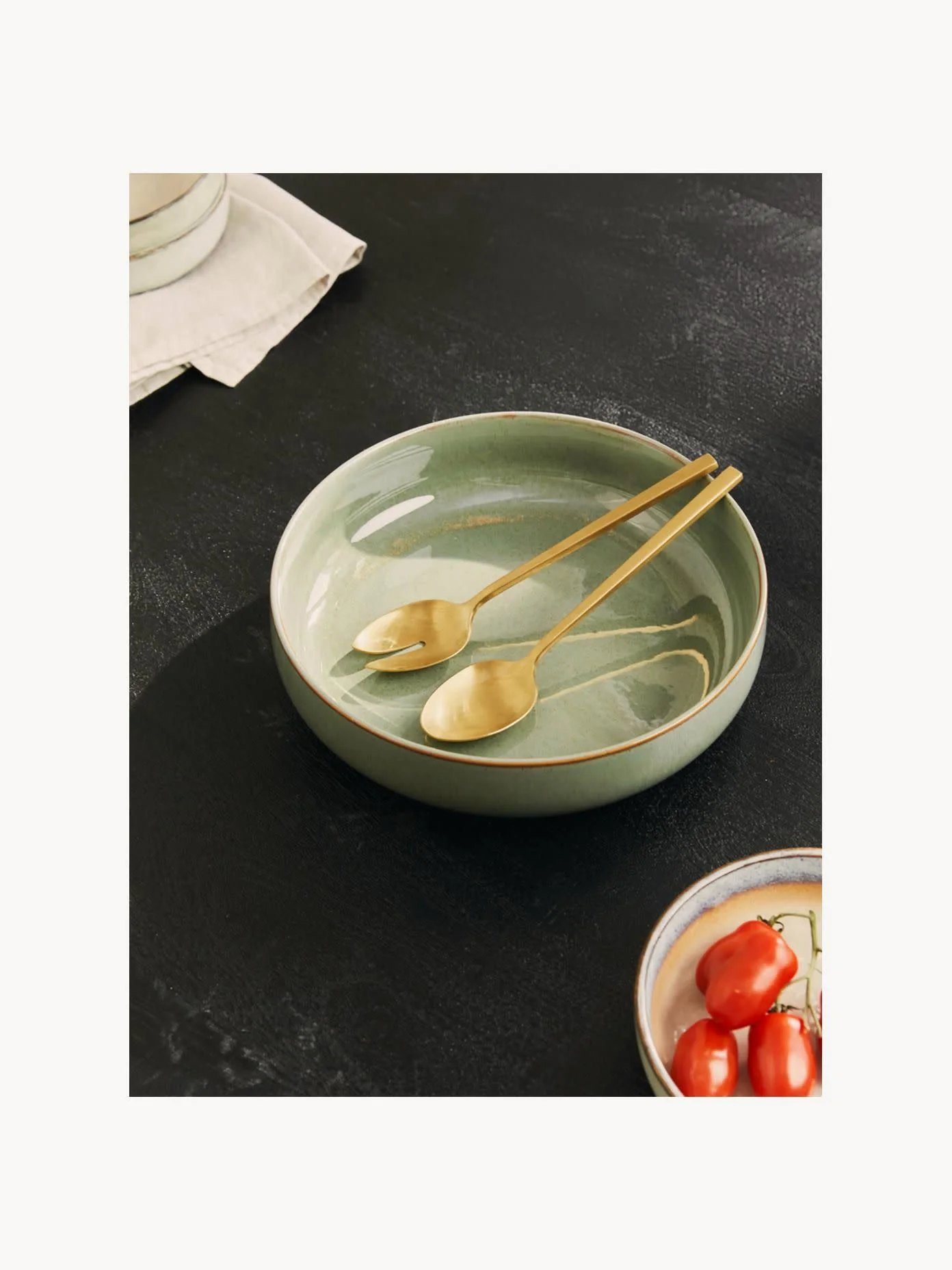 Saladebestekken Shine mat geborsteld
