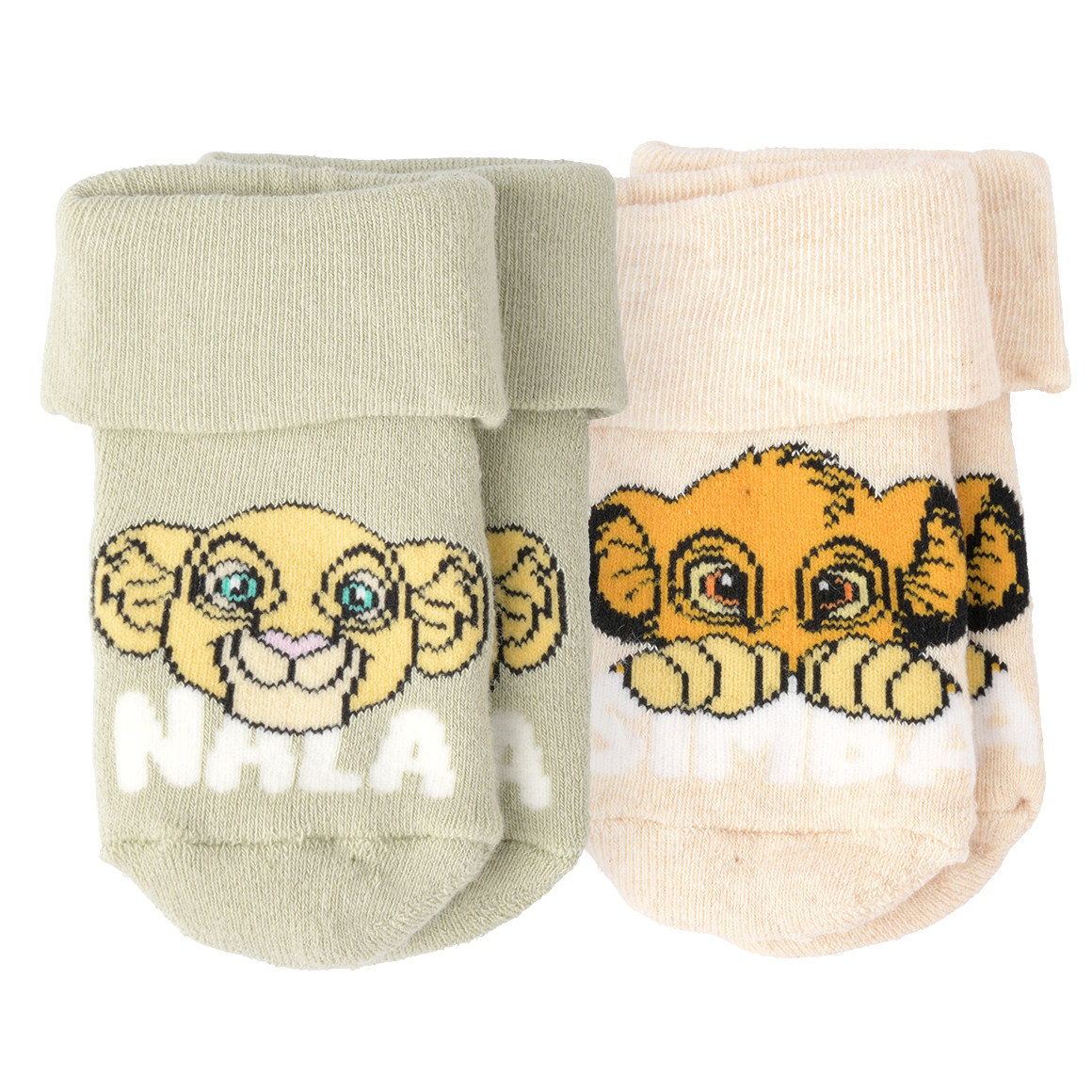 Topomini 2 Paar Der König der Löwen Socken im Set creme / grün