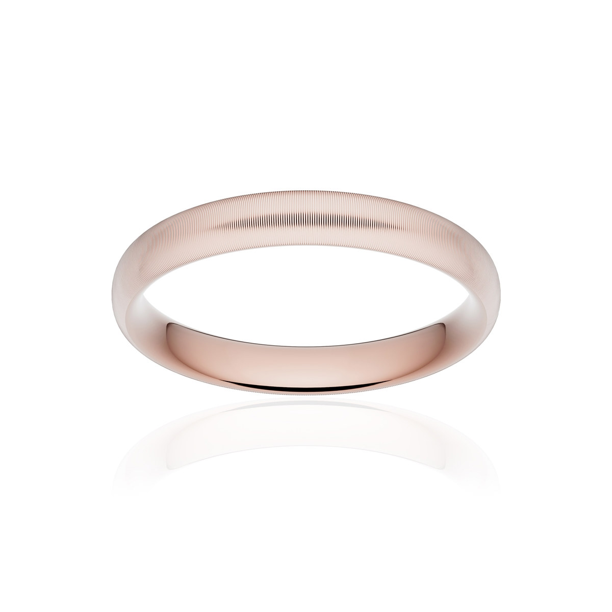 Alliance or 375 rose mat ruban confort 3,5mm