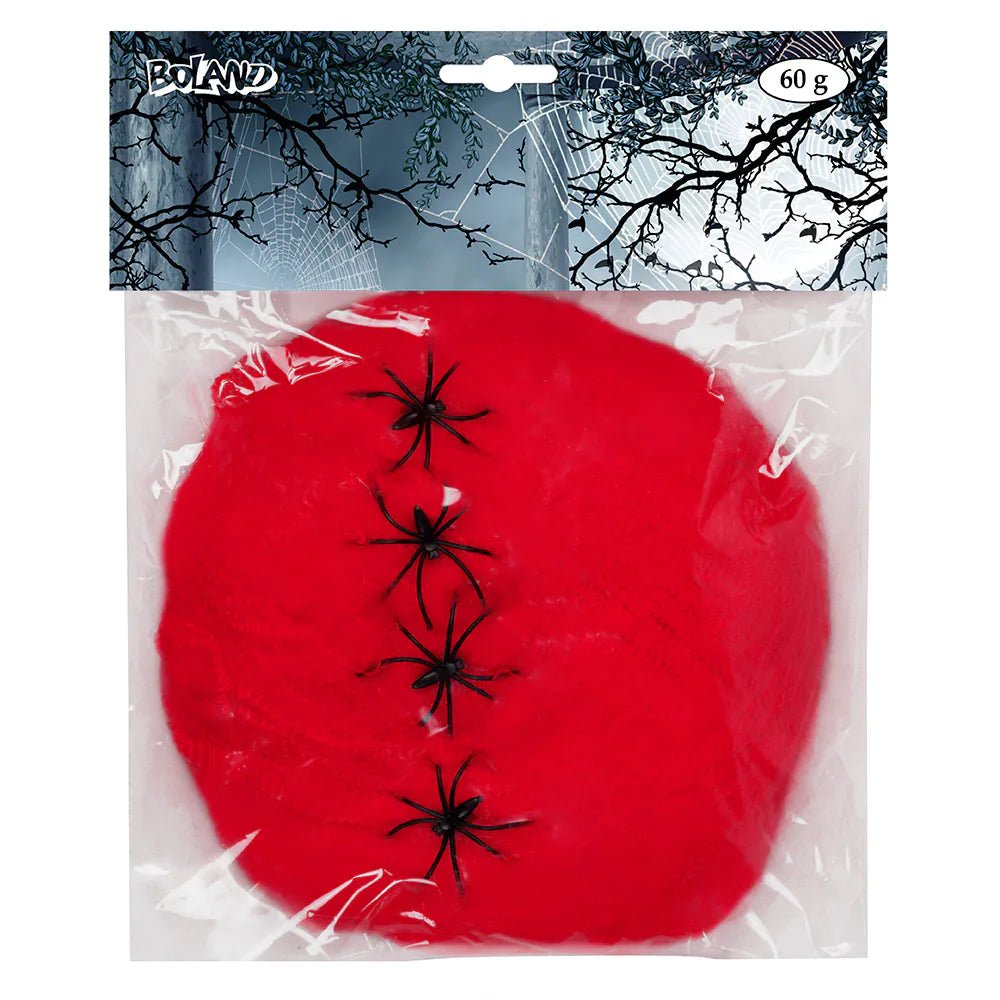 Halloween Spinnenweb Rood 5 delig