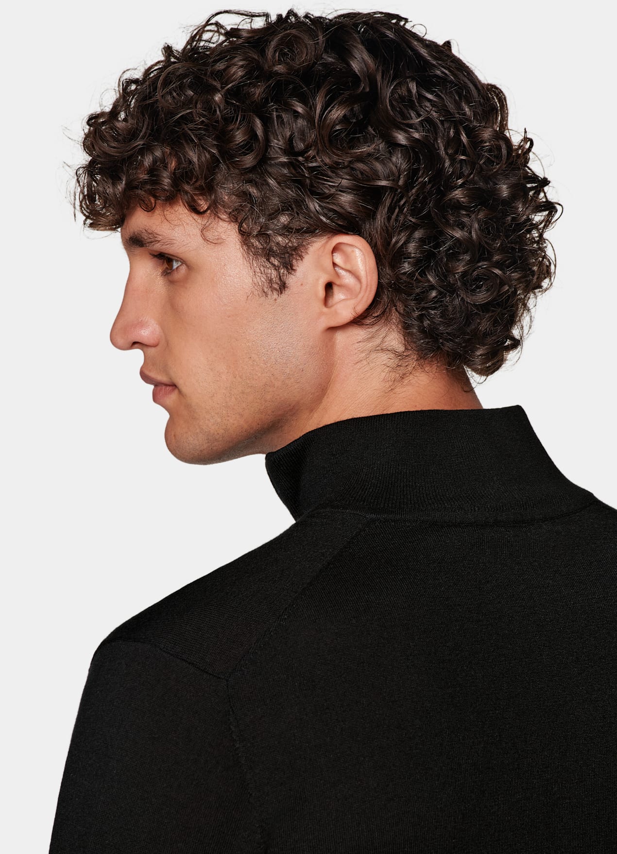 Pull semi-zippé noir