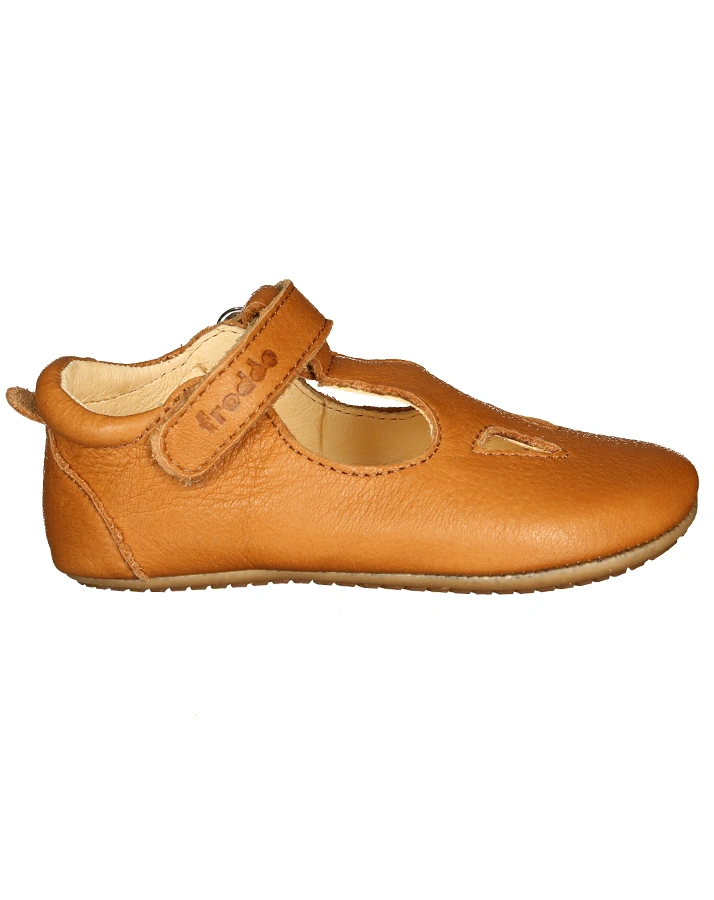 Leder-Krabbelschuhe ALICE in cognac