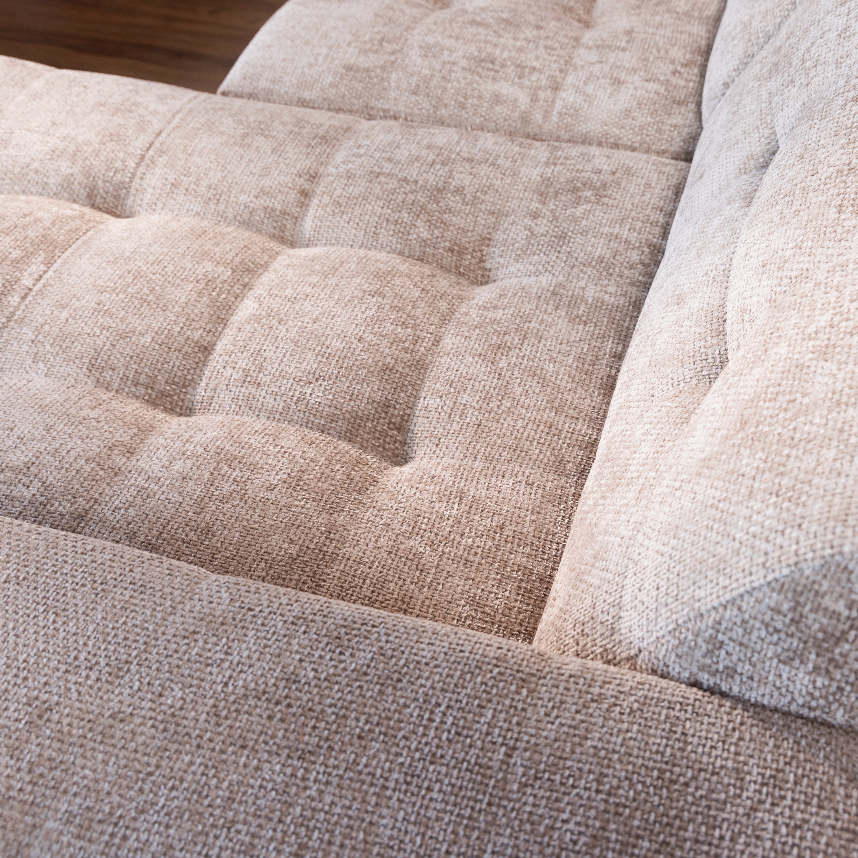 Cosmopolitan Design Chicago U-bank - Hoek Links - Chenille - Lichtbeige
