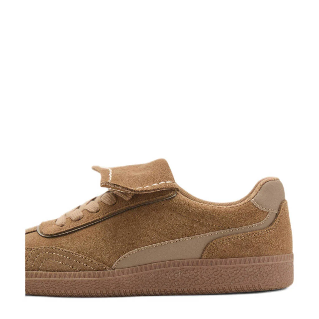 MANGO TEEN suède sneakers camel