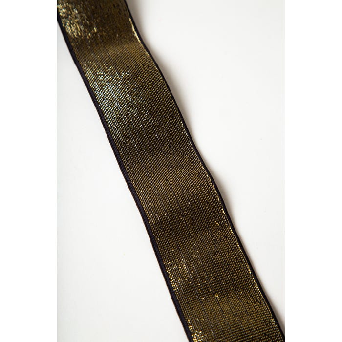 Atelier Veritas-Elastische band effen met glitterdraad 40mm/1m