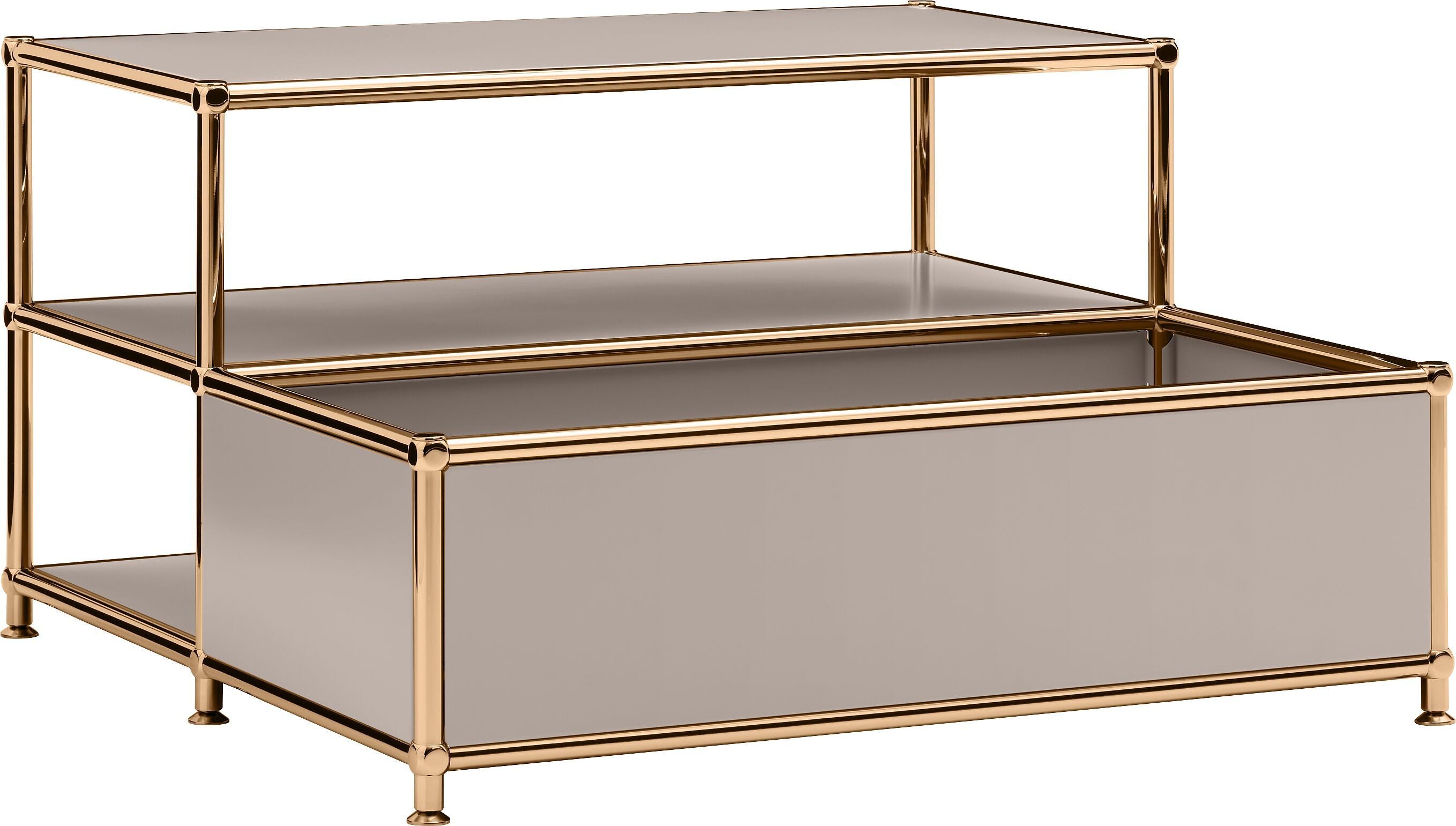 FLEXCUBE Salontisch - Taupe / B: 77.5 cm x T: 77.5 cm x H: 43.5 cm