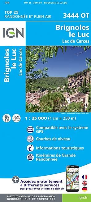 IGN - TOP25 3444OT BRIGNOLES LE LUC 1 25 000