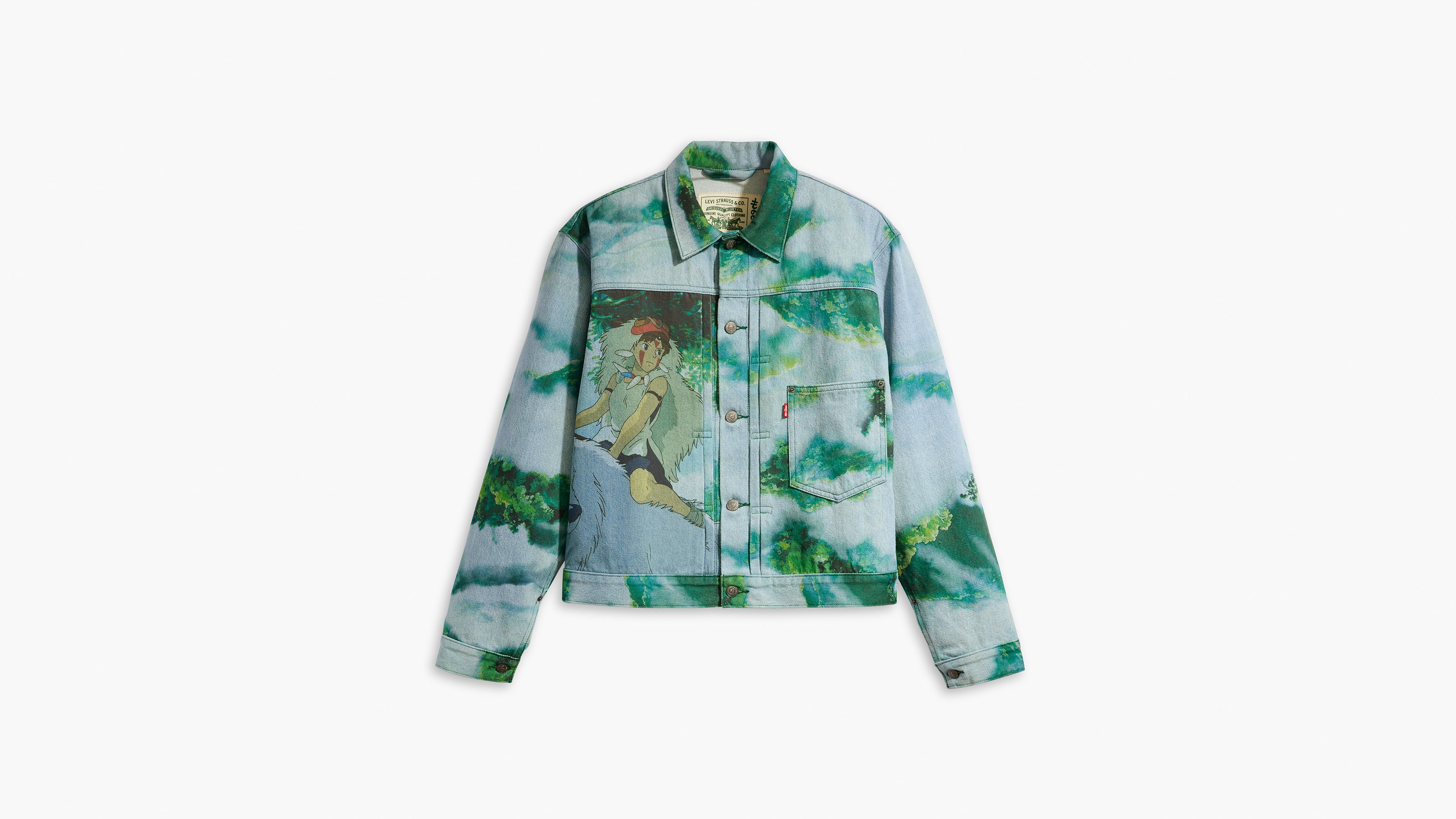 Veste Trucker San et le loup Levi's® X Princess Mononoke - Xghibli Cloud Blue Trucker - Multicolore