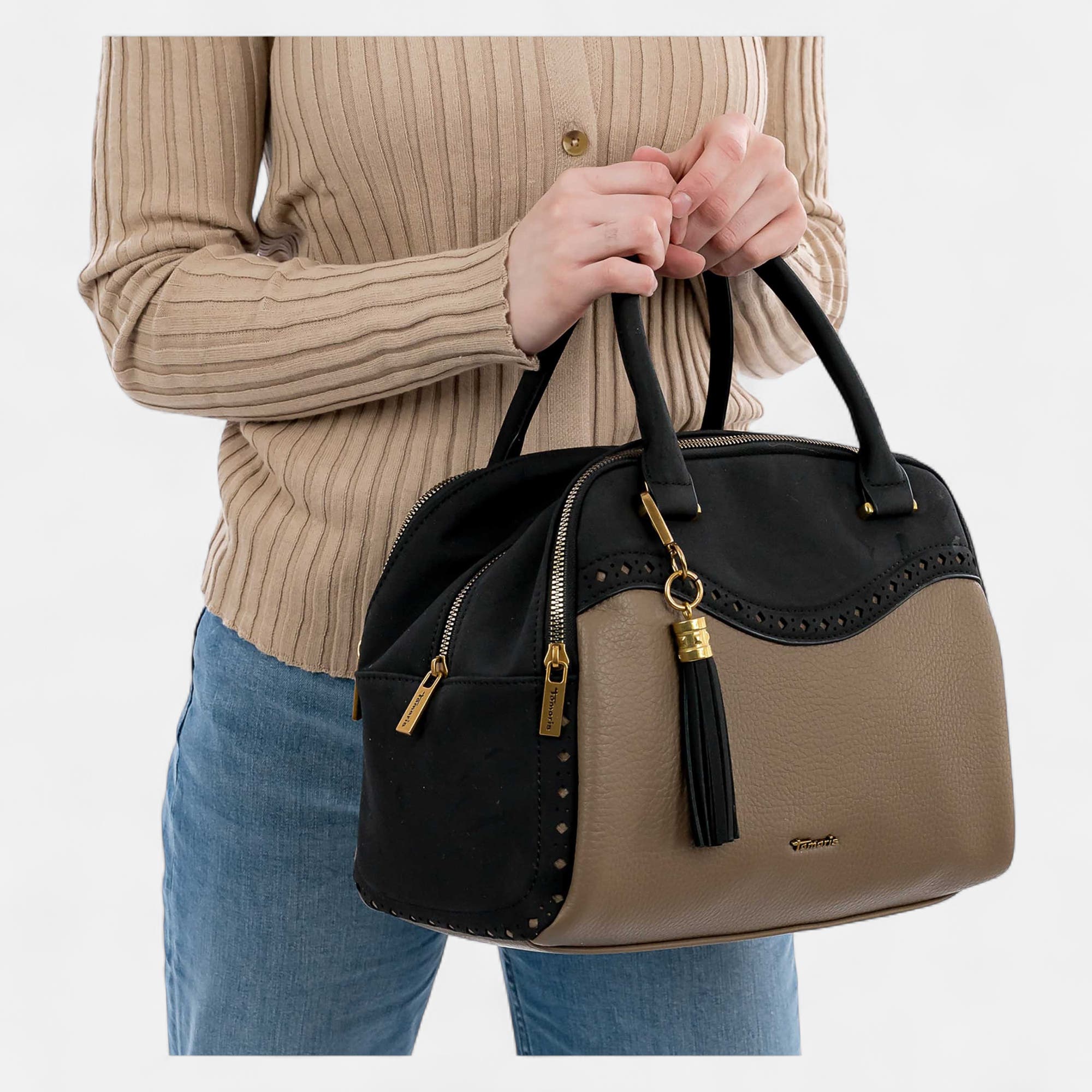 Sac à main beige
