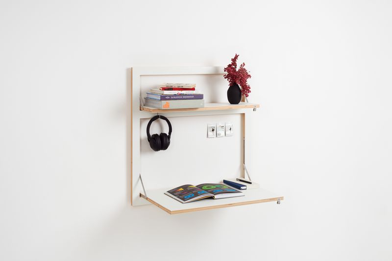 FlÃ¤pps Wandbureau|secretaresse 80x80-2 - Wit