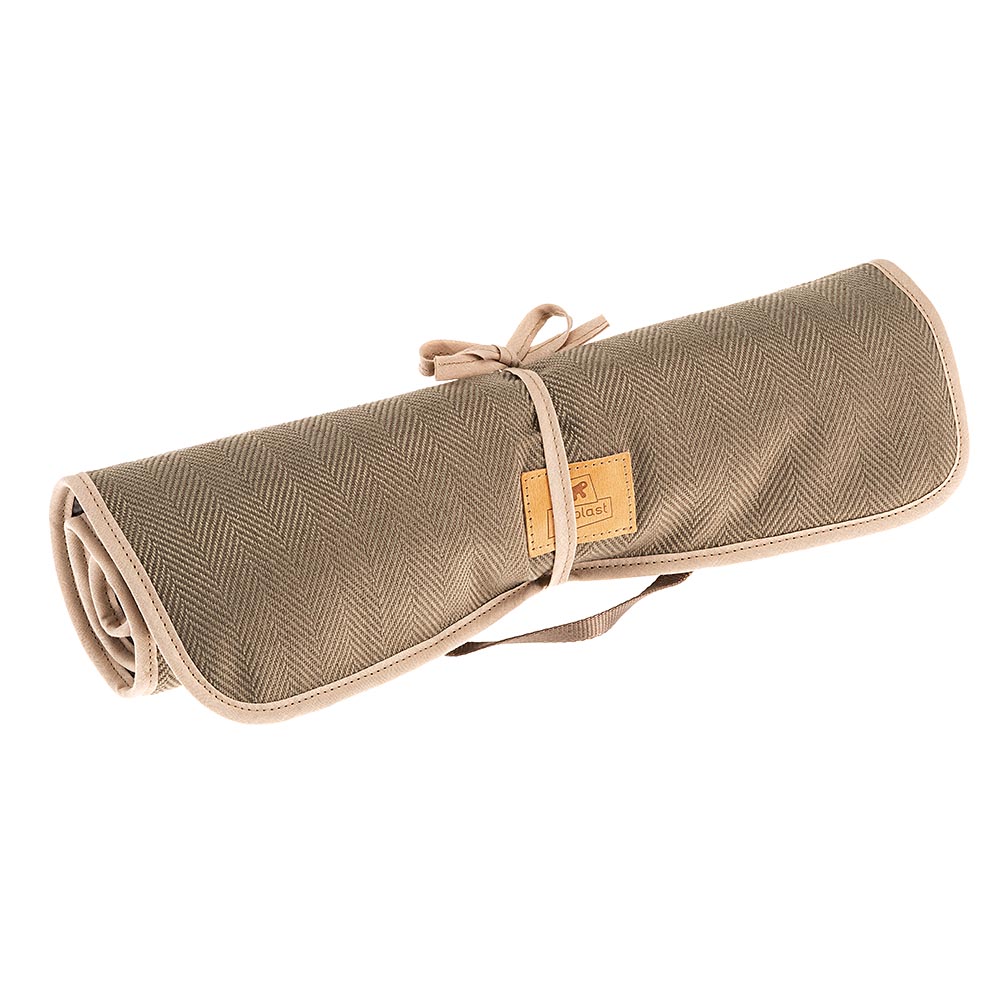Couverture pour chiens et chats logan 100, double-face, tweed et velours doux, lavable, marron