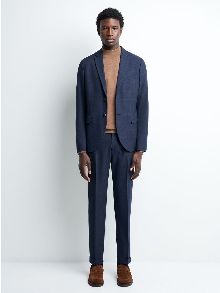 Veste coordonnable stretch à carreaux