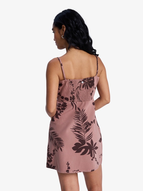 Seaside Memories Robe à bretelles Marron Femme