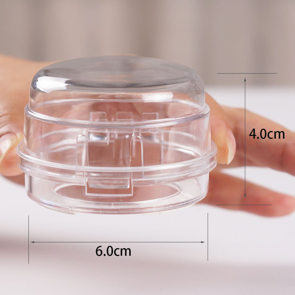 (6er Set) Möbelknauf Drehschutz Fingerschutz Kindersicherung für Backofen / Kochherd - Transparent