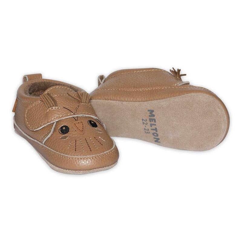 Owl Leather Slippers biscuit - MP - Rumpetroll