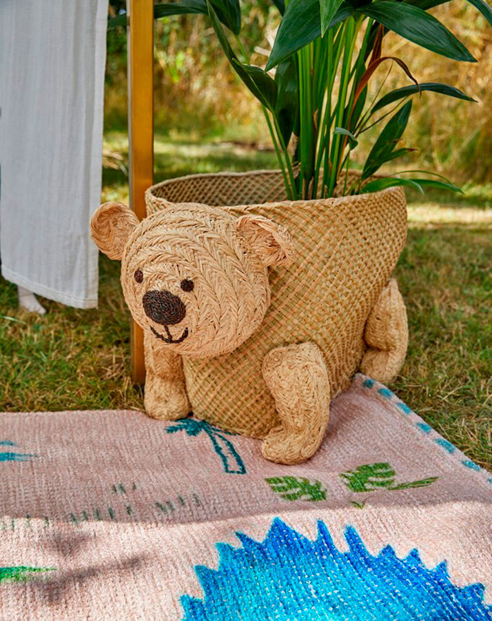 Aufbewahrungskorb BEAR (31x50x31) aus Seegrass in natur