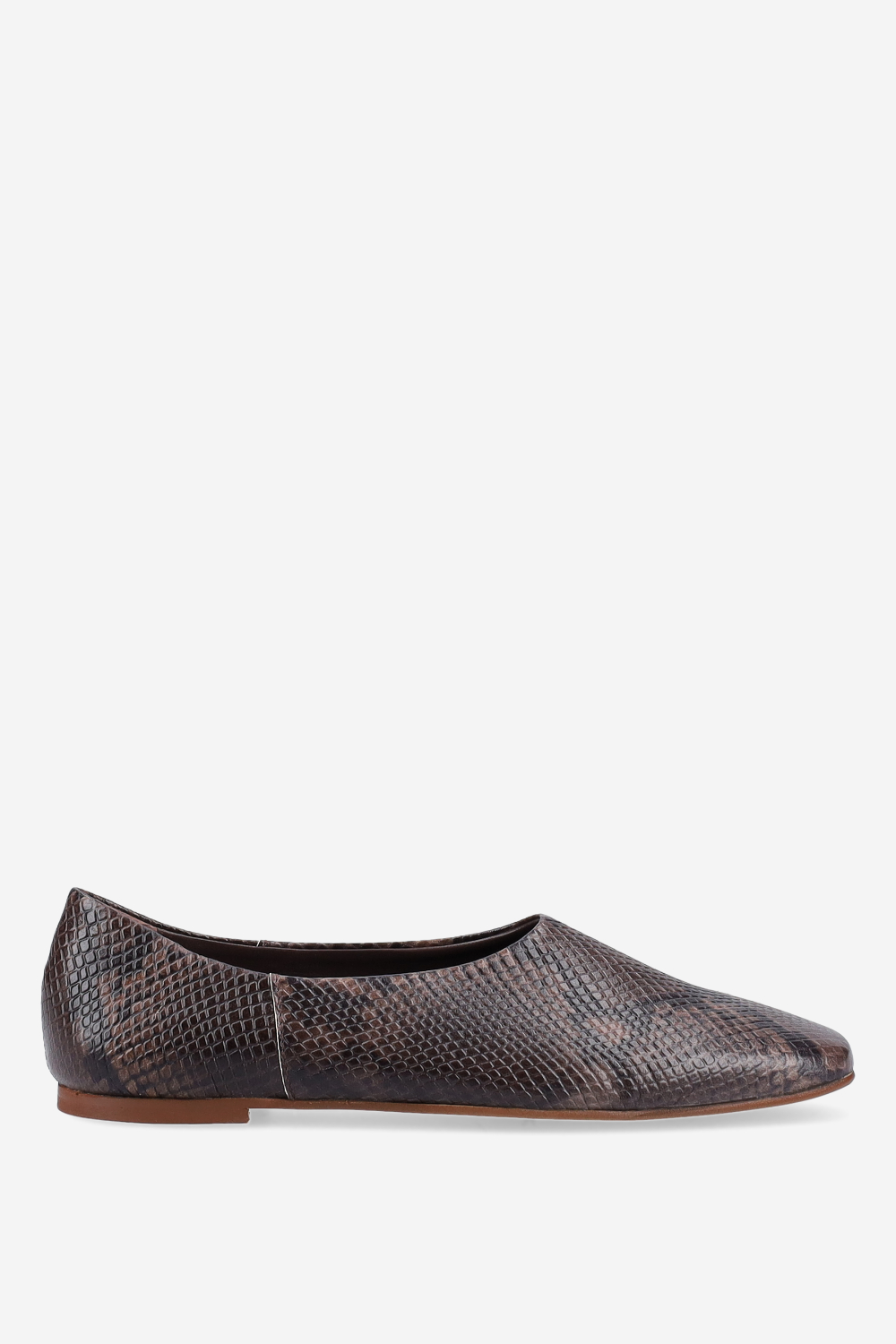 Pitone leather ballerinas