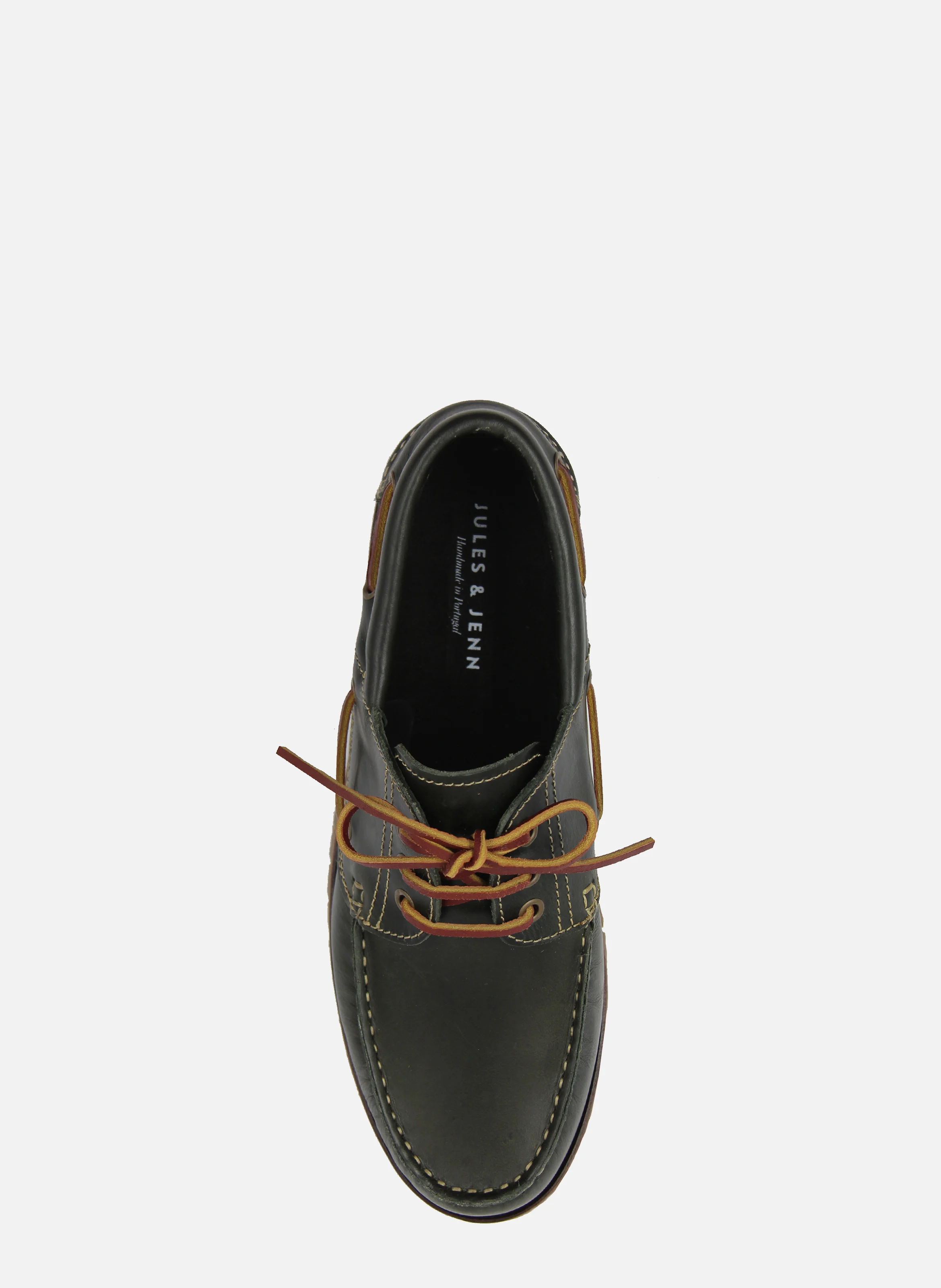 Bateau crampons cuir lisse | Vert