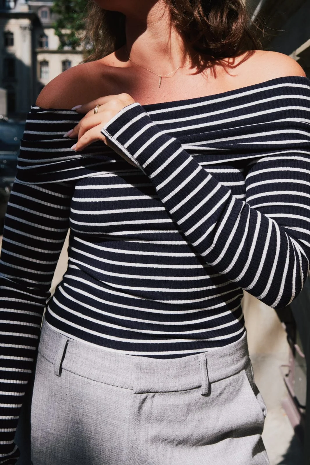 Neo Noir Lessy Stripe Blouse