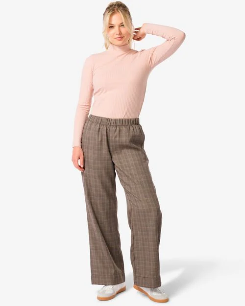 pantalon à carreaux Winona pour femmes gris