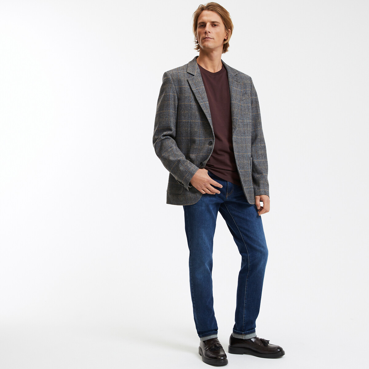 COLEÇÃO LA REDOUTE<br>Camiseta com motivo bordado, gola redonda e mangas curtas