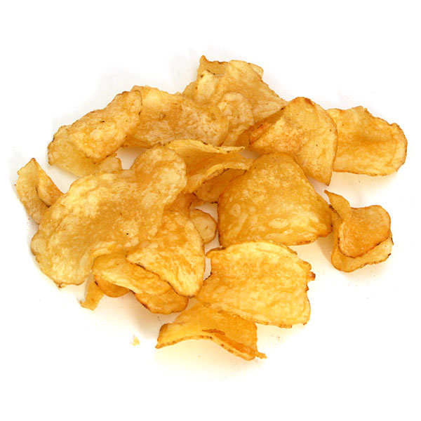 Chips de pommes de terre - légèrement salées au sel de mer