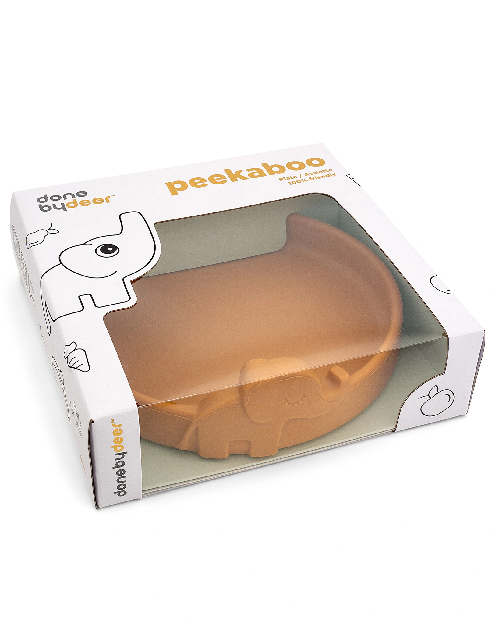 Silikon-Teller PEEKABOO - ELPHEE in senfgelb