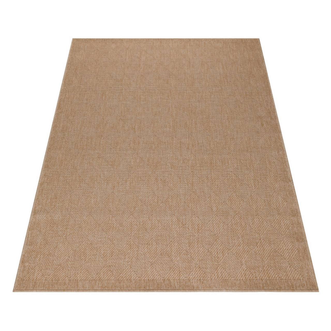 In & Outdoor Teppich Wetterfest Läufer Beige - Balkon Teppich Wasserfest