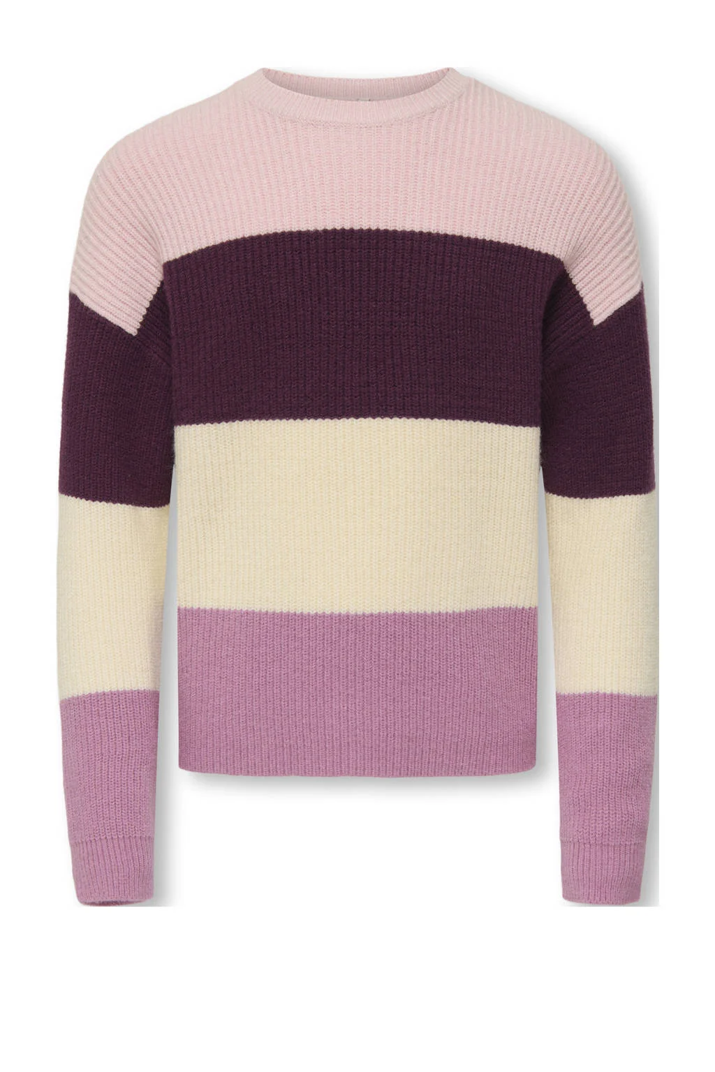 KIDS ONLY GIRL trui gebreid donkerrood/roze/ecru