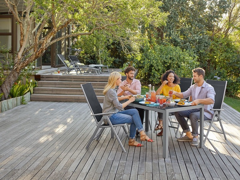 Aluminium tuintafel grijs