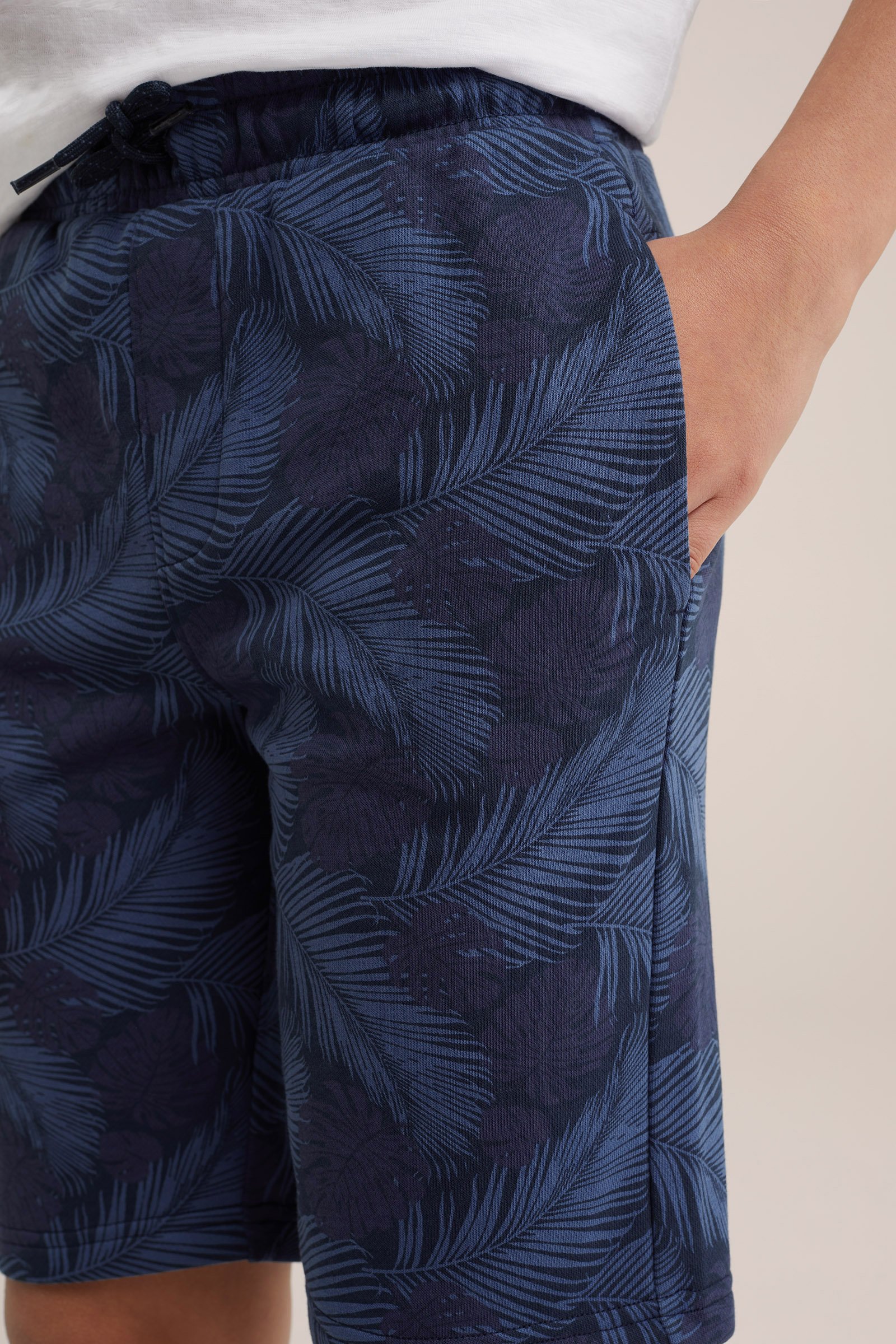 Jongens sweatshort met dessin WE Fashion Blauw